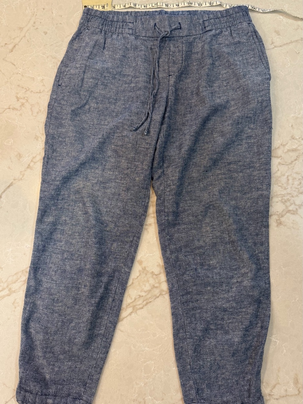 Old Navy Blue Ankle Linen-Blend Pants